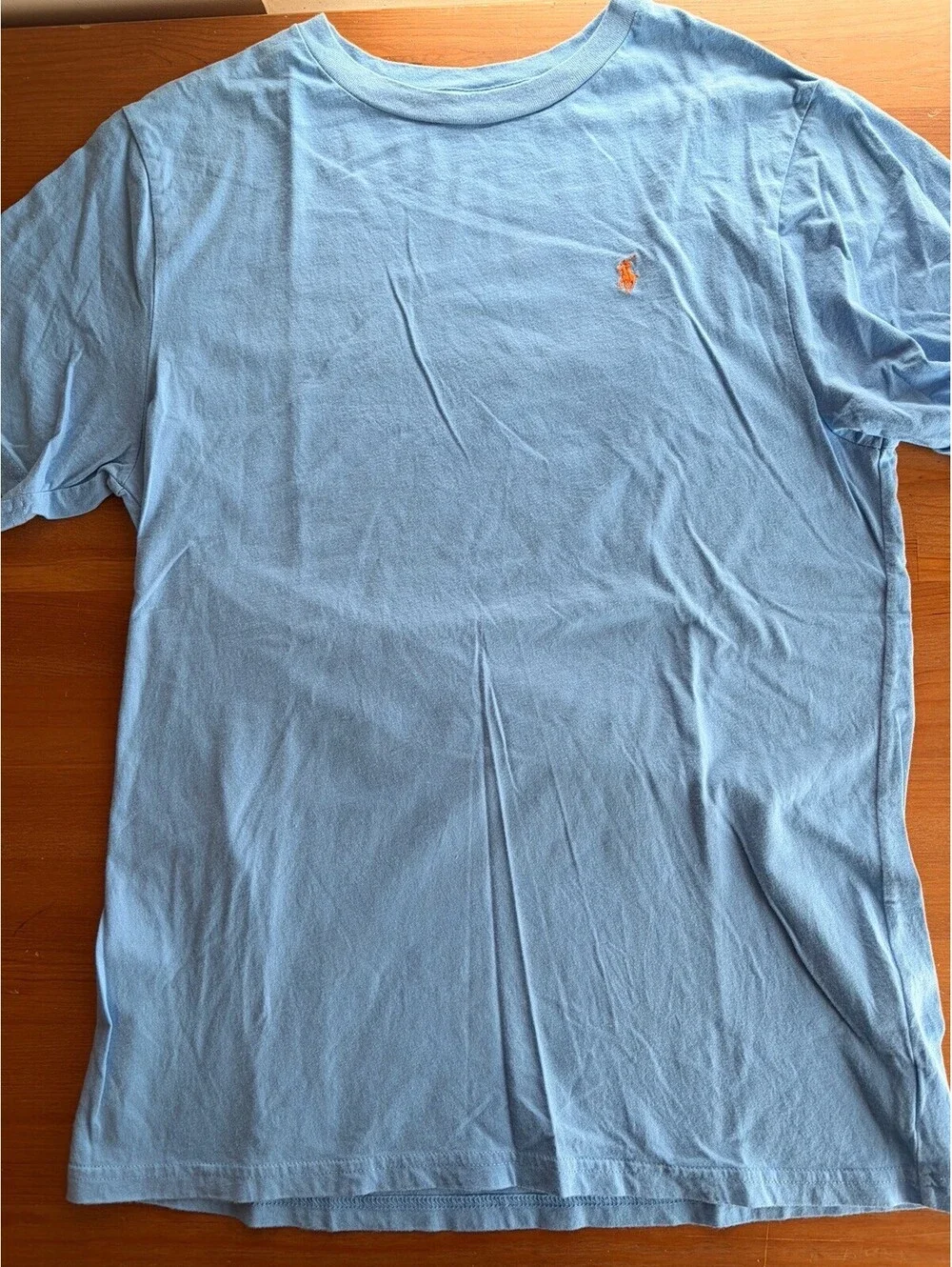 Polo Ralph Lauren Boys XL (18-20) Short Sleeve T-Shirt Light Blue 100% Cotton